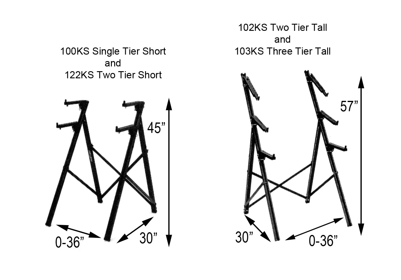 122KS - Two-Tier Short Keyboard Stand