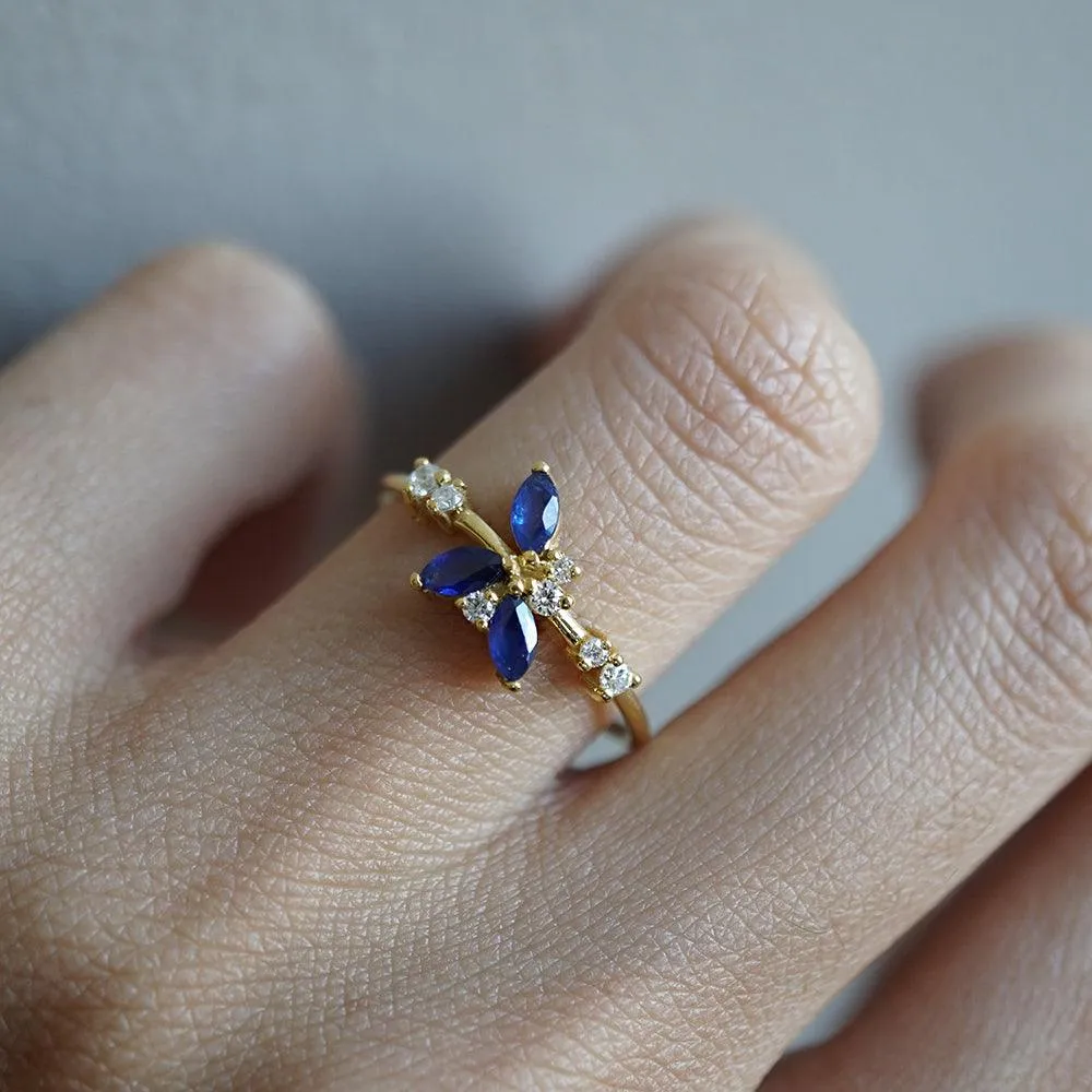 14K Pixie Sapphire Ring