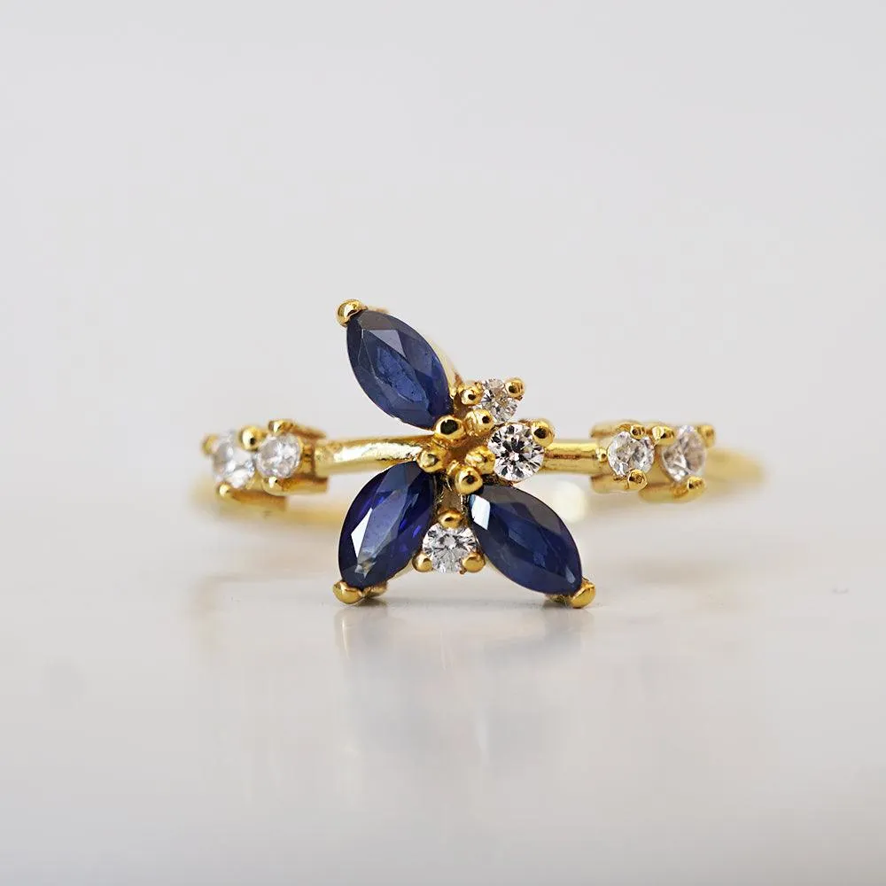 14K Pixie Sapphire Ring