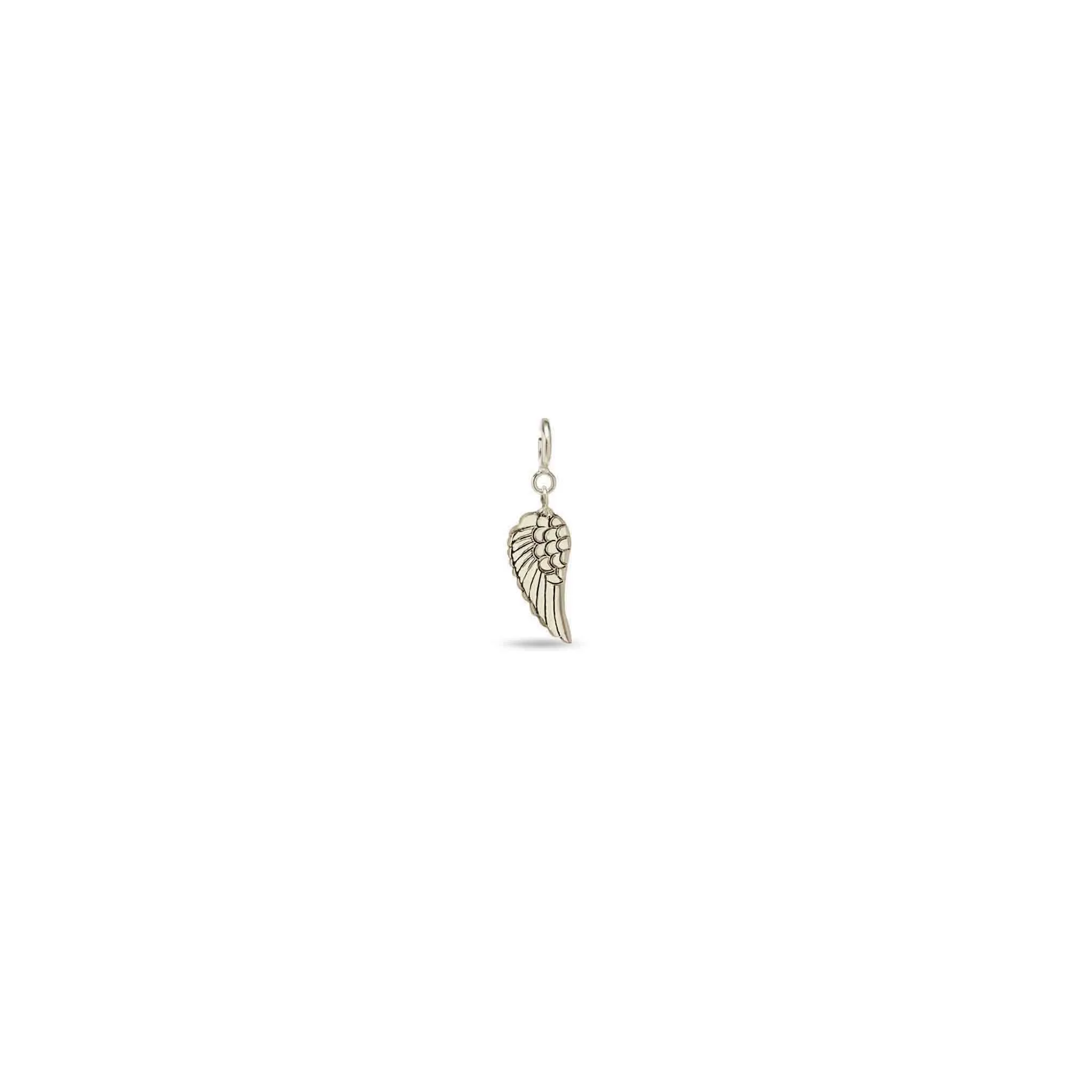 14k Single Midi Bitty Angel Wing Charm