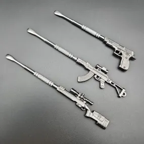 5 Silver Metal Gun Dab Tools