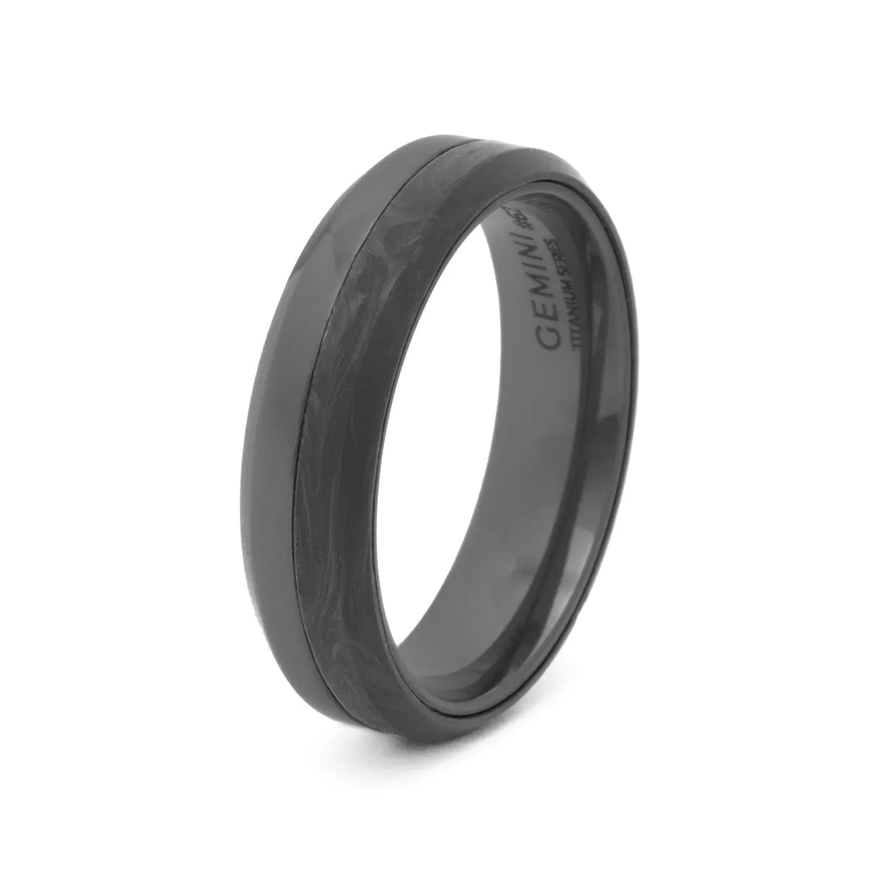 6mm Black titanium and Carbon ring