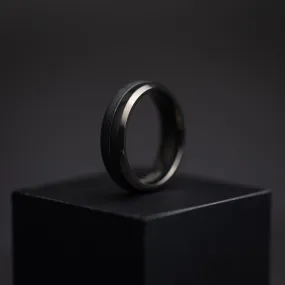 6mm Black titanium and Carbon ring