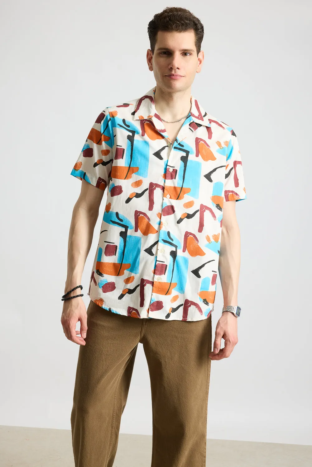 Abstract Paint Men's Resort Shirt