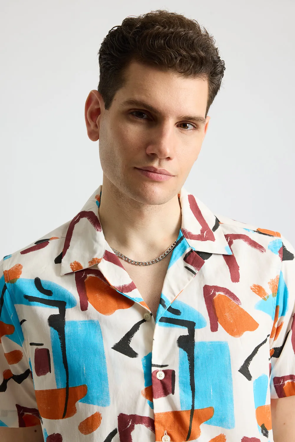 Abstract Paint Men's Resort Shirt