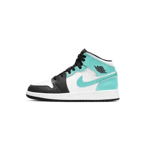 Air Jordan 1 Youth Mid Shoes 'White/Tropical Twist-Black'