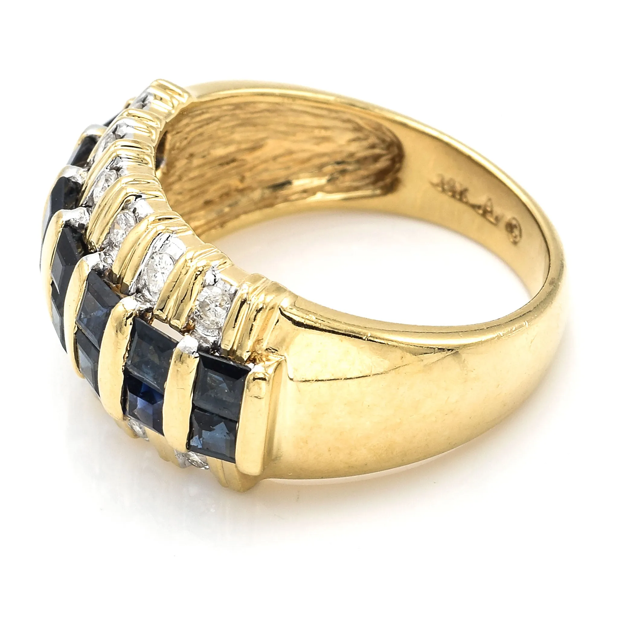 Alwand Vahan 14K Yellow Gold Sapphire & 0.38 TCW Diamond Band Ring