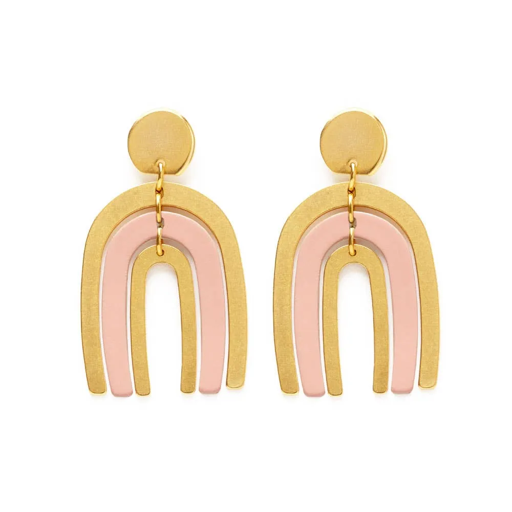 Amano Studio - Arco Iris Earrings: Dusty Pink