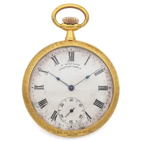 Antique K. Serkisoff Constantinople 18K Yellow Gold Swiss Movement Pocket Watch