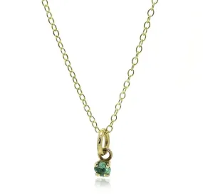 Antique Victorian Emerald 9ct Gold Necklace