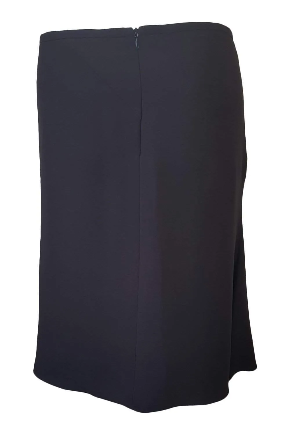 ARMANI Asymmetric Stitching Black Pencil Skirt (40)