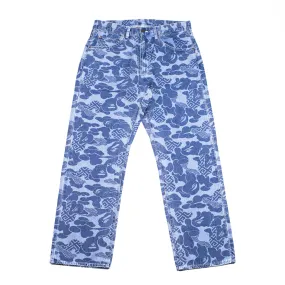 Asia Camo Denim Pants (Indigo)