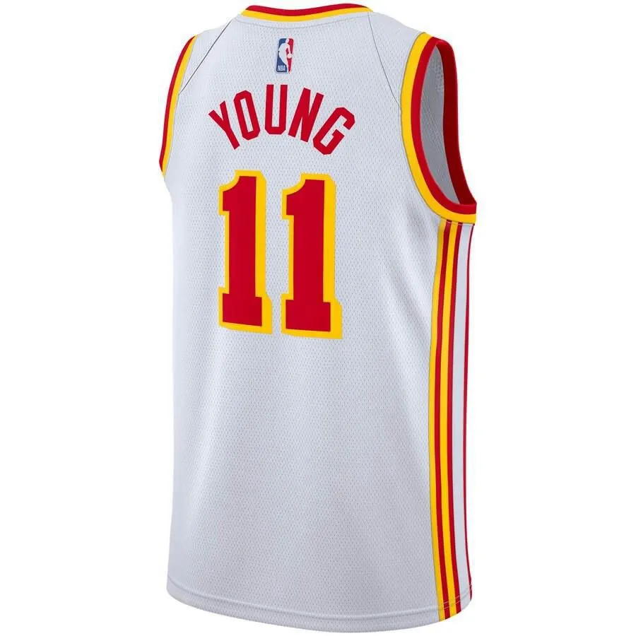 Atlanta Hawks Trae Young Nike 2020-21 Swingman Association Jersey Mens - White | Ireland H5988P0