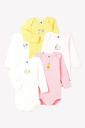 Baby Onesie Petit Bateau 5-Pack Dancing Girl