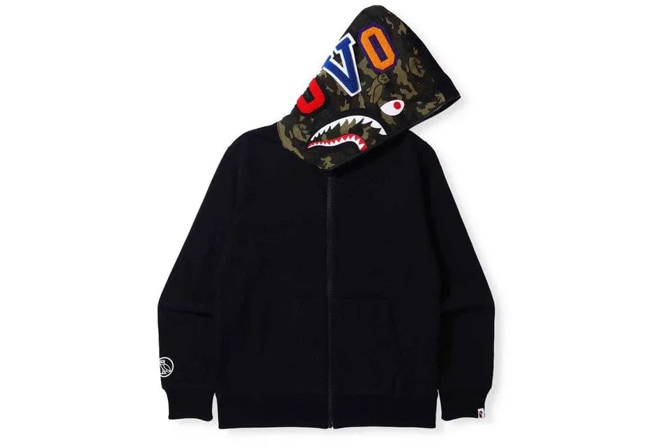 BAPE X OVO REVERSIBLE FULL ZIP HOODIE  BLACK