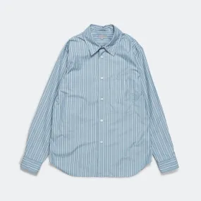 Basic Shirt Cotton Silk Stripe - Blue/White