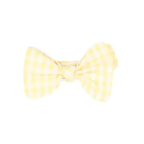 Bebe Baby Peggy Gingham Headband - Lemon Gingham