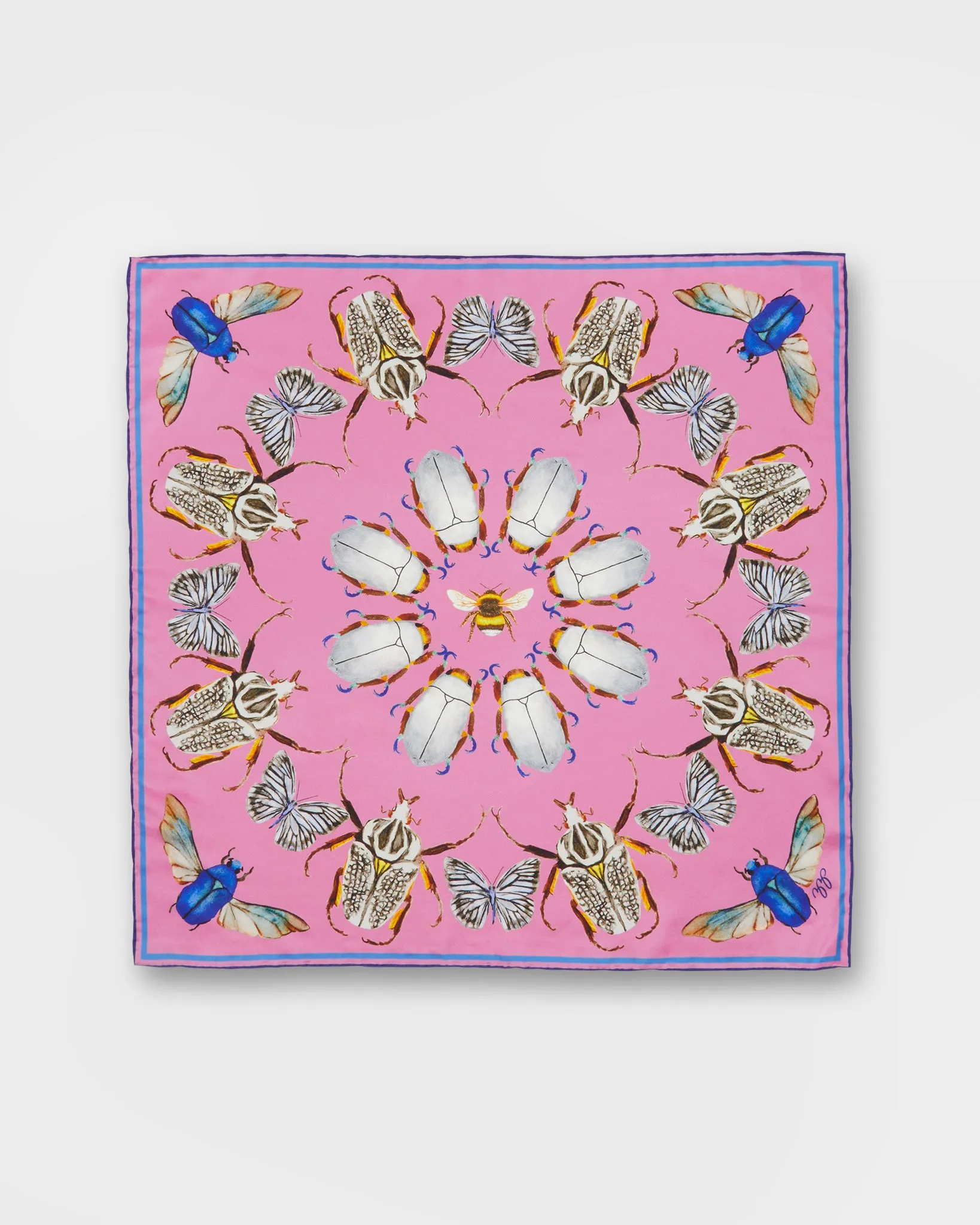 Bugs Square Scarf in Key West Pink