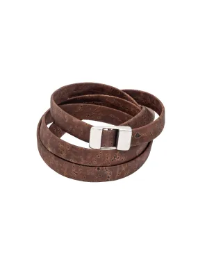 Cocoa Clasp Adjustable Cork Wristband