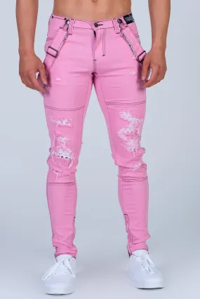 EARL PINK JEAN with Holes & Backing SOLD OUT