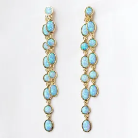 Ellie Earrings in Gold with Opal