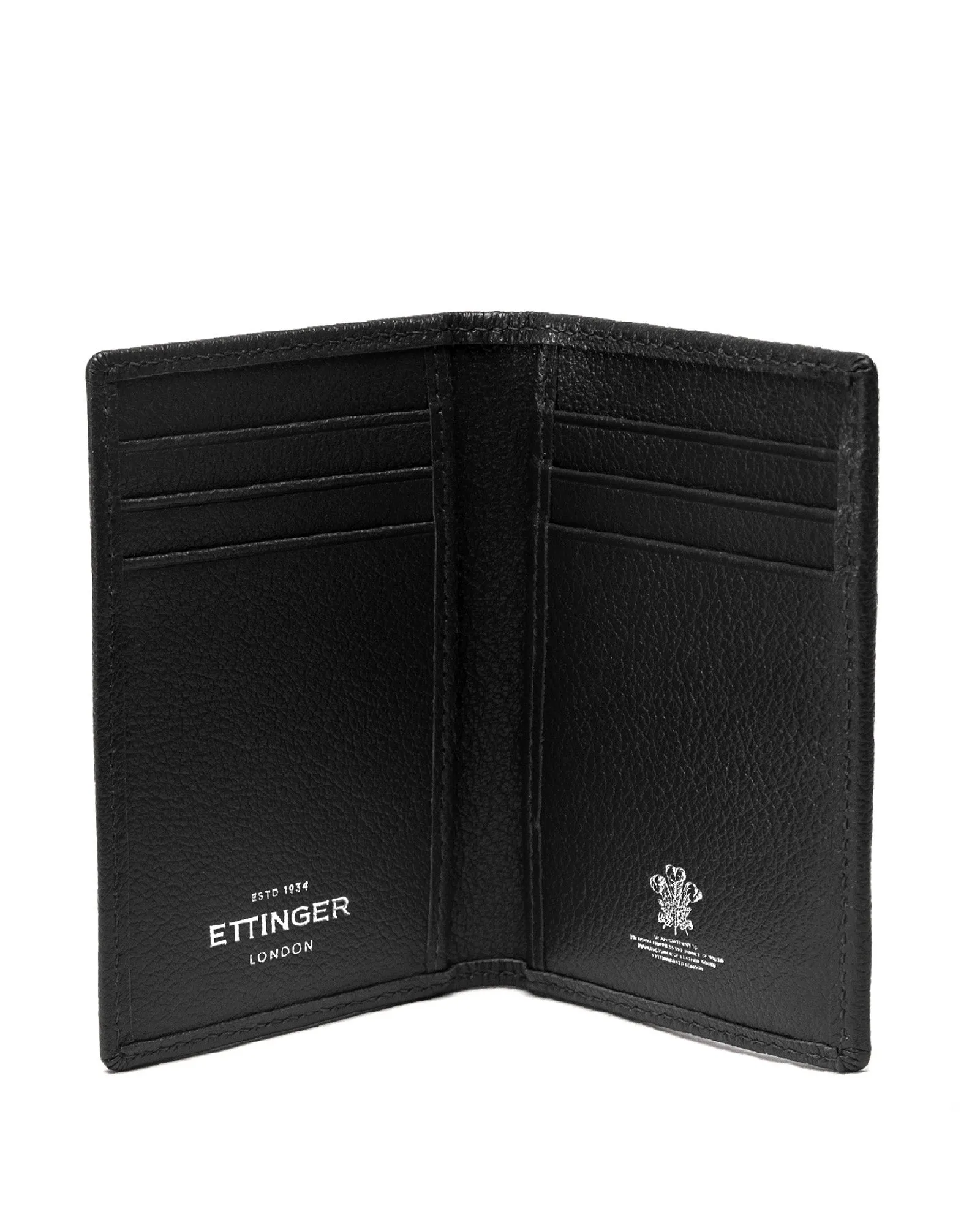 Ettinger Black Capra Leather Slim Card Case