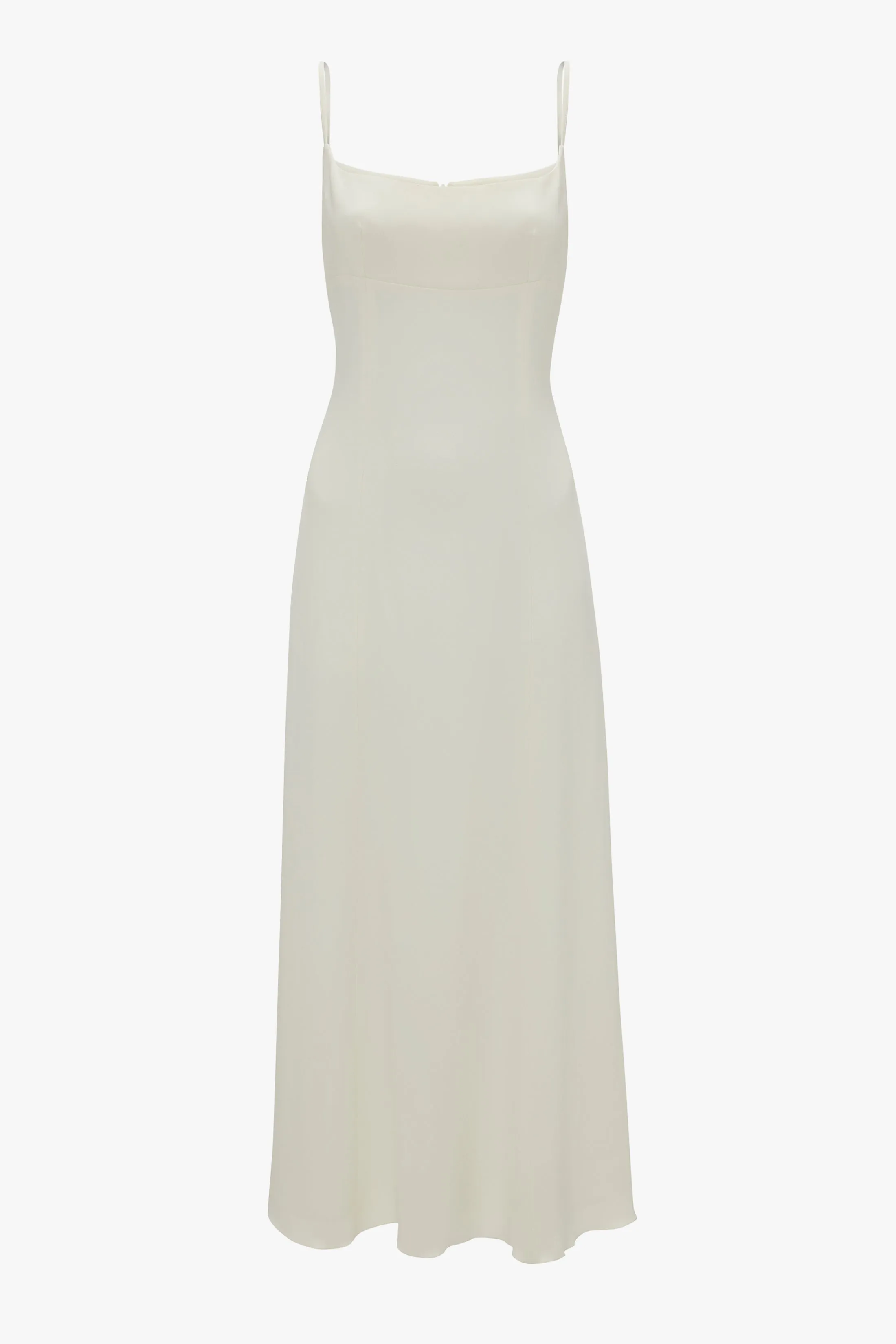 Exclusive Panelled Midi Cami Dress In Vanilla