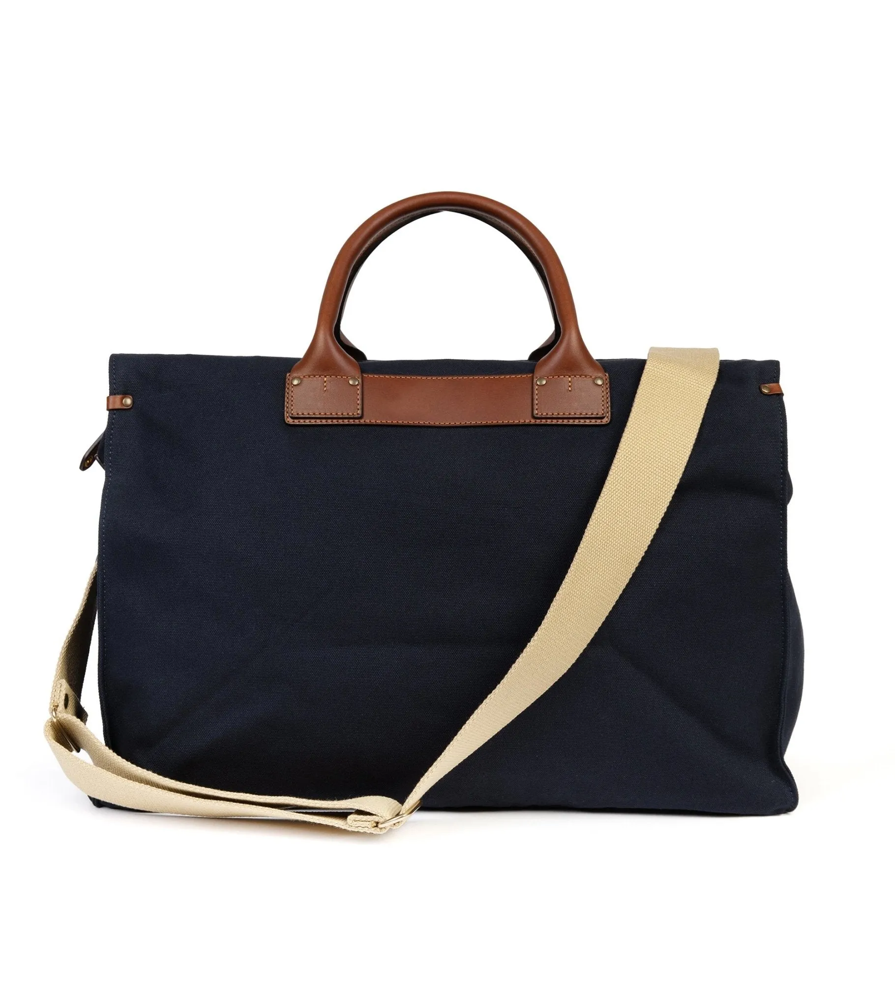 Felisi Light Canvas P3 Boston Bag: Navy