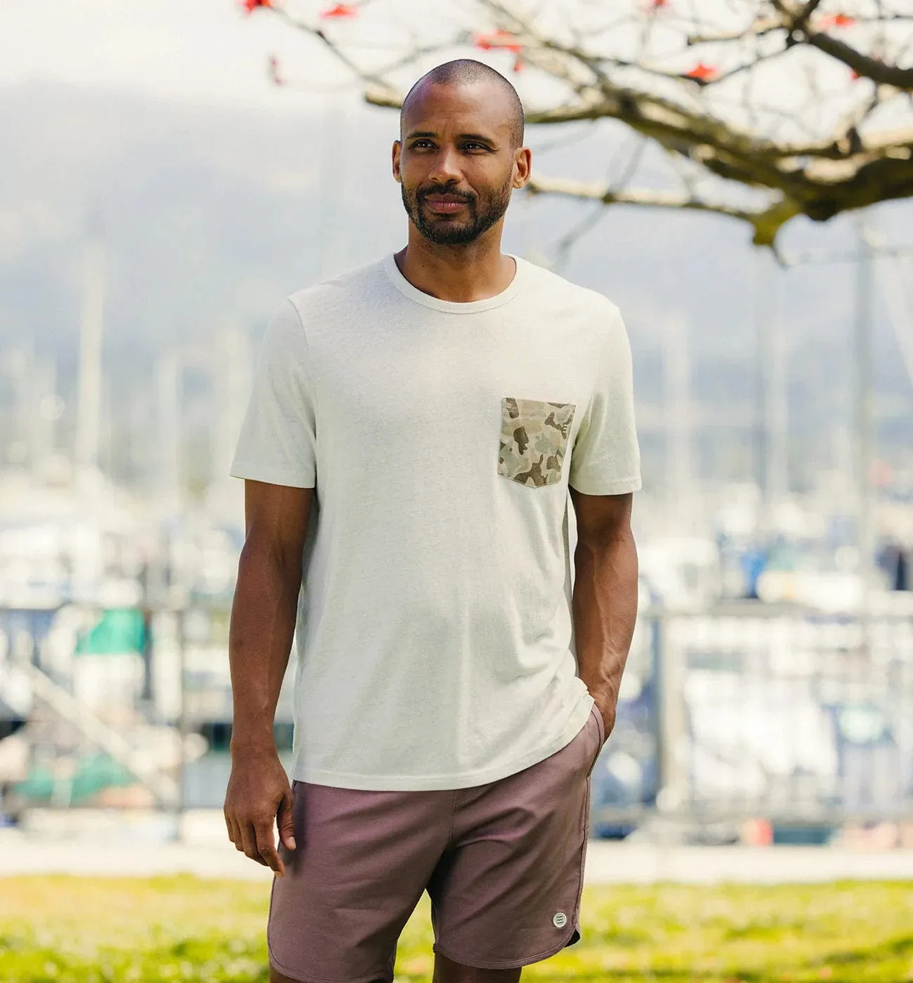 Free Fly Barrier Island Camo Pocket Tee - Men's