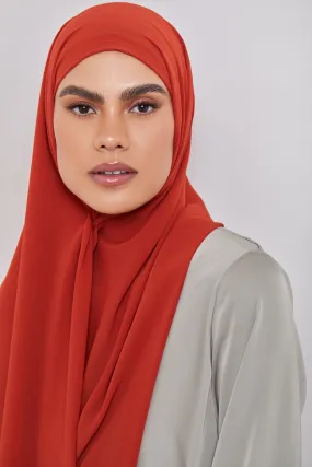 Georgette Crepe Hijab - Paprika