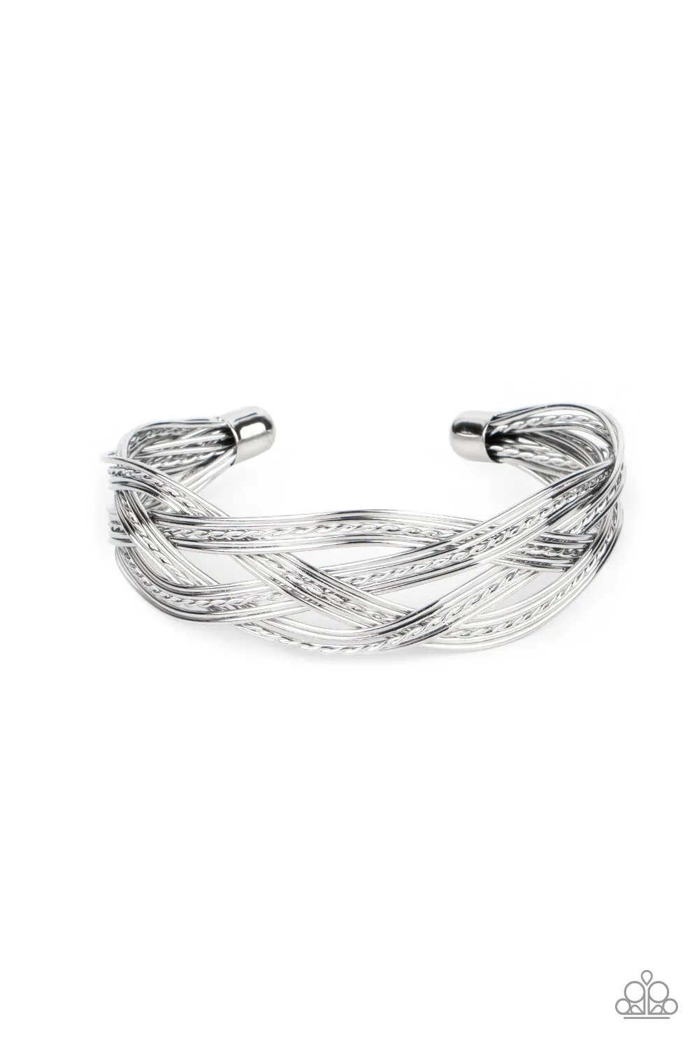 Get Your Wires Crossed - Silver Bracelet