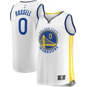 Golden State Warriors D'Angelo Russell Fanatics Branded Replica Fast Break Player Association Jersey Kids - White | Ireland A7849U7