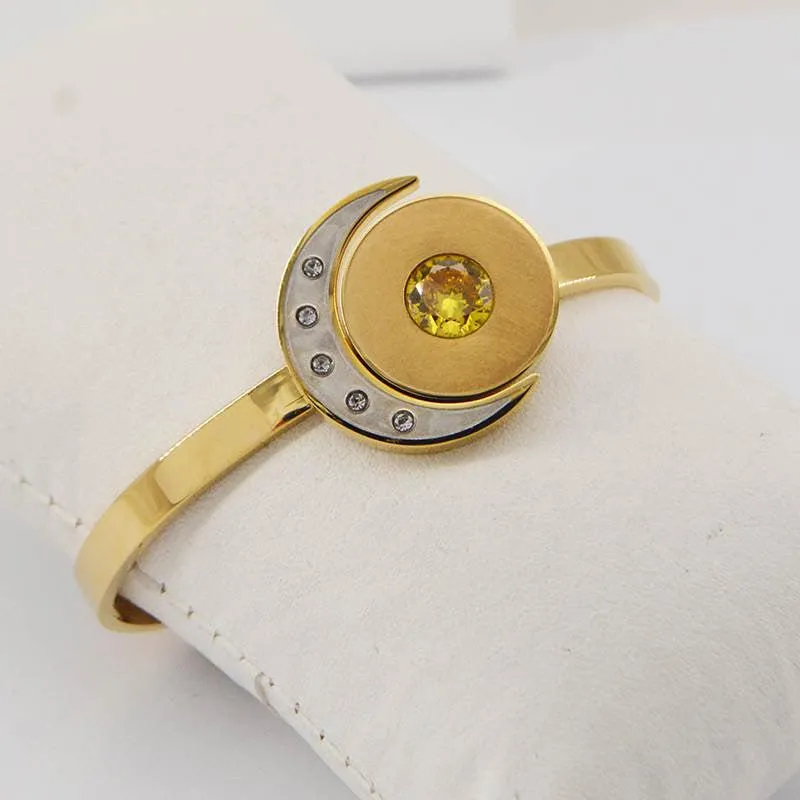 Lunar Radiance Bangle Bracelet