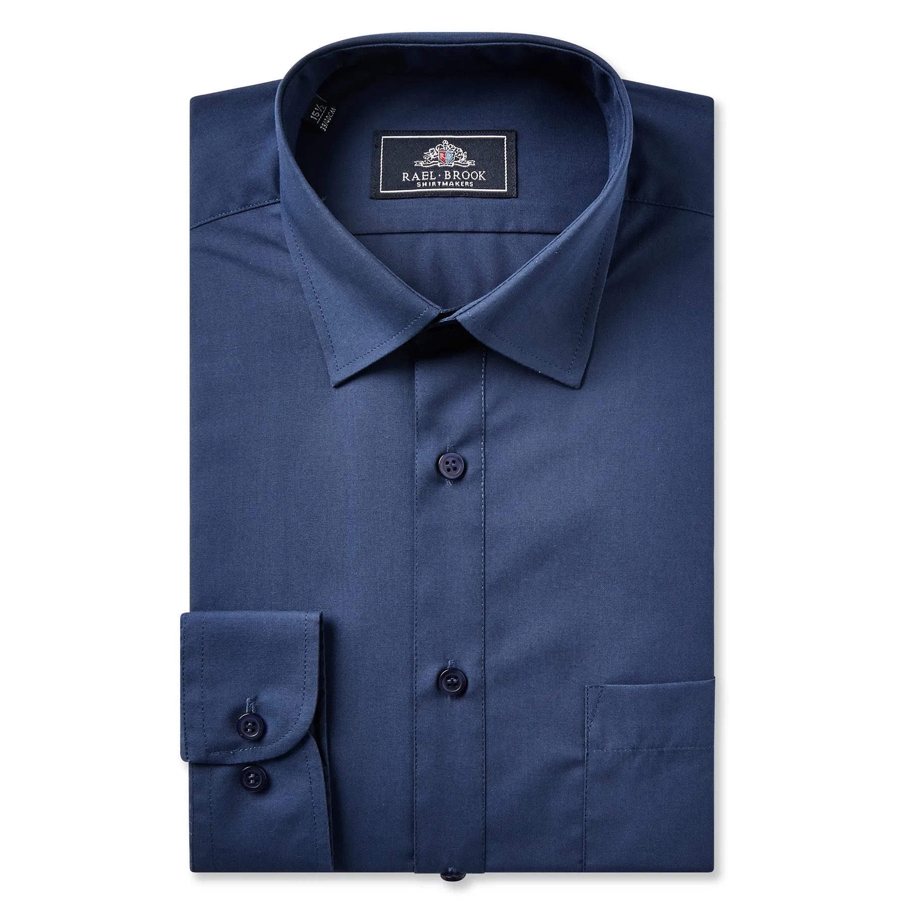 Mens Navy Standard Collar Shirt