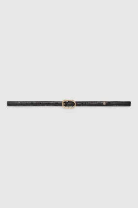 Mini Mara Belt - Black Embossed