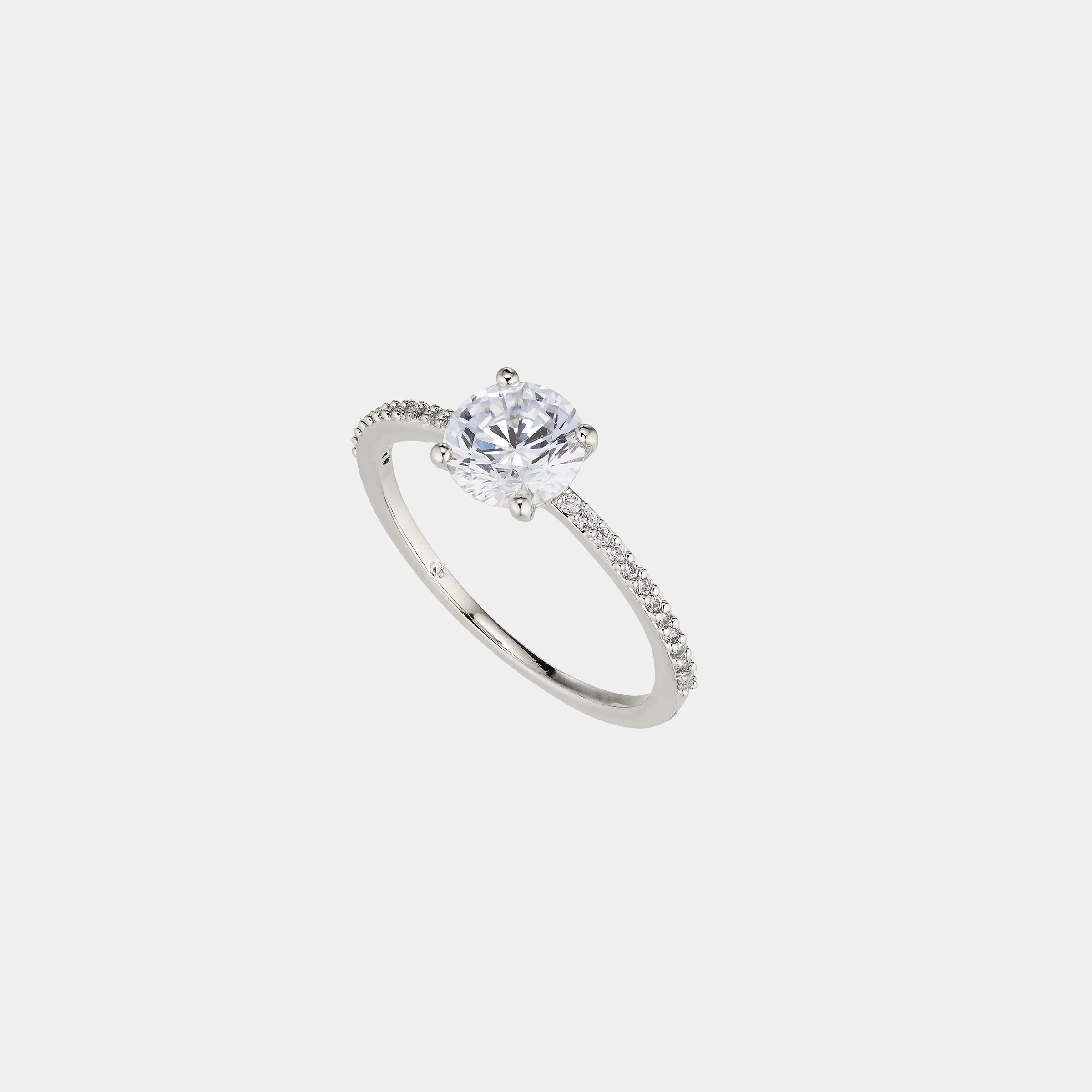 MODERN LOVE ROUND CZ RING