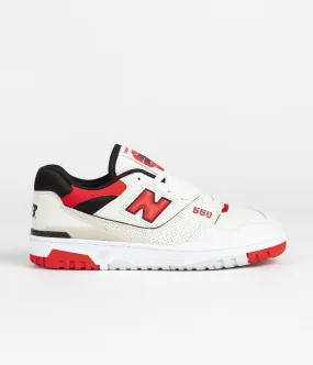 New Balance 550 Shoes - Sea Salt / Red