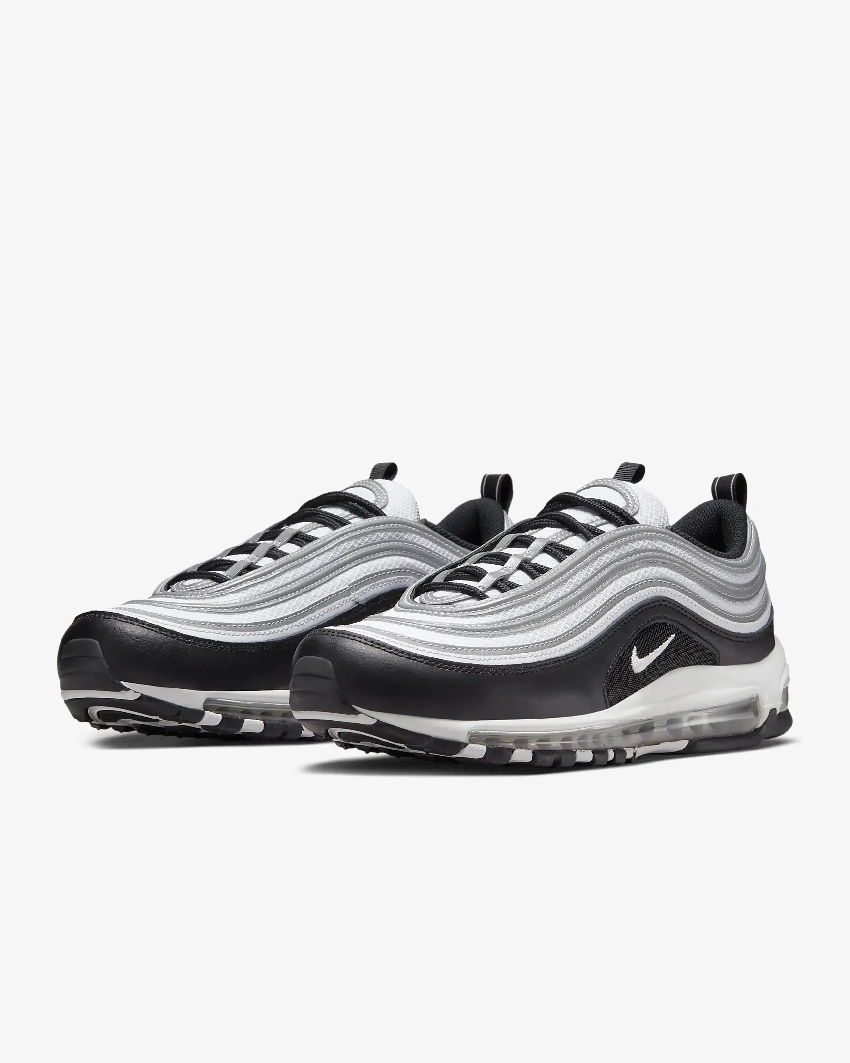 Nike Men's Air Max 97 Shoes - Black / Reflect Silver / Metallic Silver / White