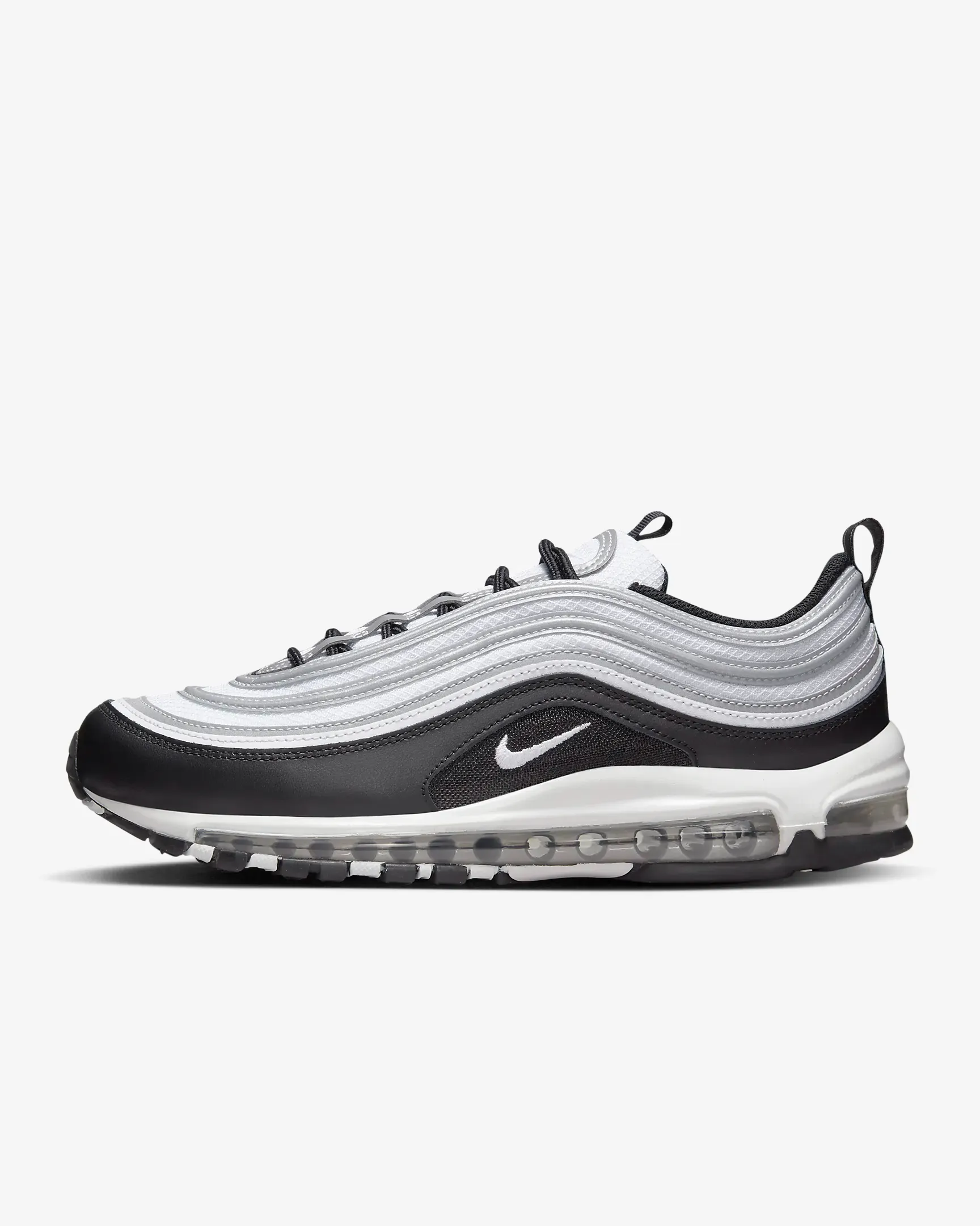 Nike Men's Air Max 97 Shoes - Black / Reflect Silver / Metallic Silver / White