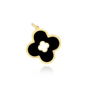 Onyx Clover Cut Out Charm