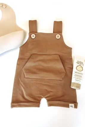 Organic Cotton Overalls - Sandy Toes Tan