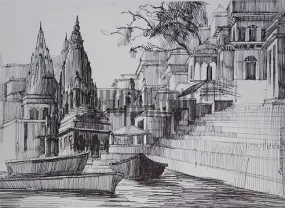 Painting of a Benares Ghat