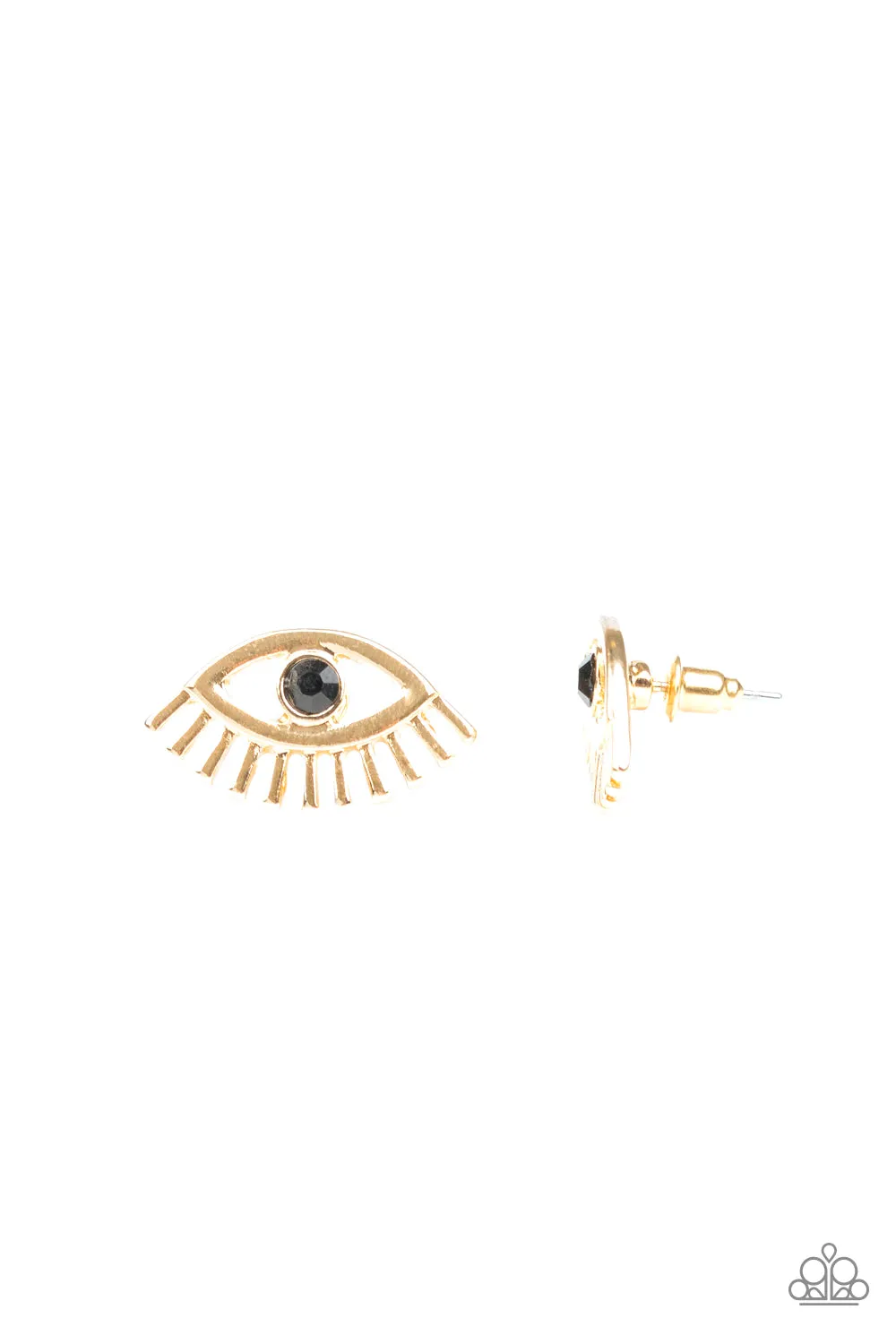 Paparazzi Accessories - Don't Blink #L74 - Gold Earrings