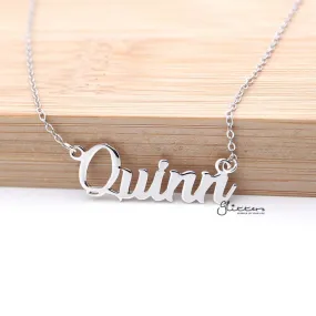 Personalised Sterling Silver Name Necklace - Font 10