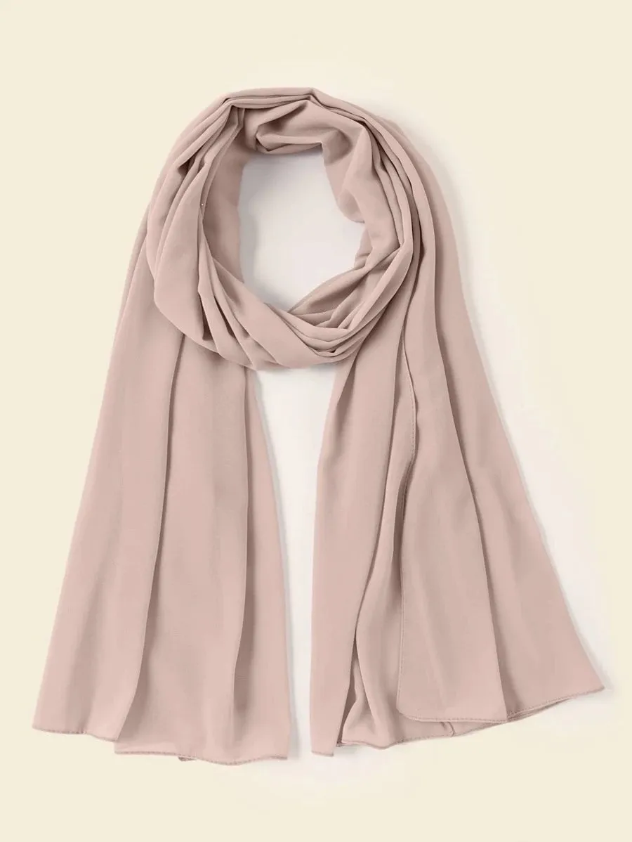 Pinky Nude Plain Chiffon Hijab