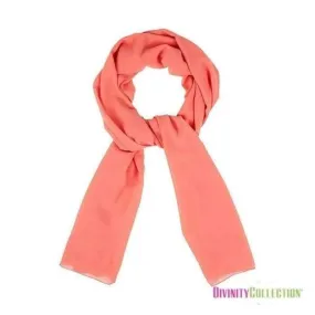 Plain Chiffon Coral Hijab