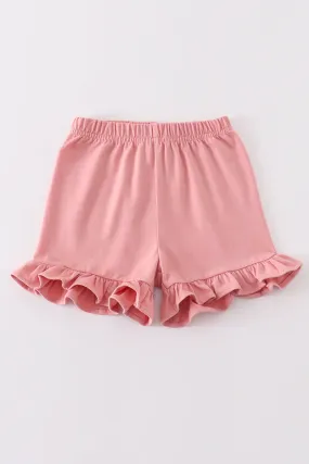 Premium Pink basic ruffle shorts