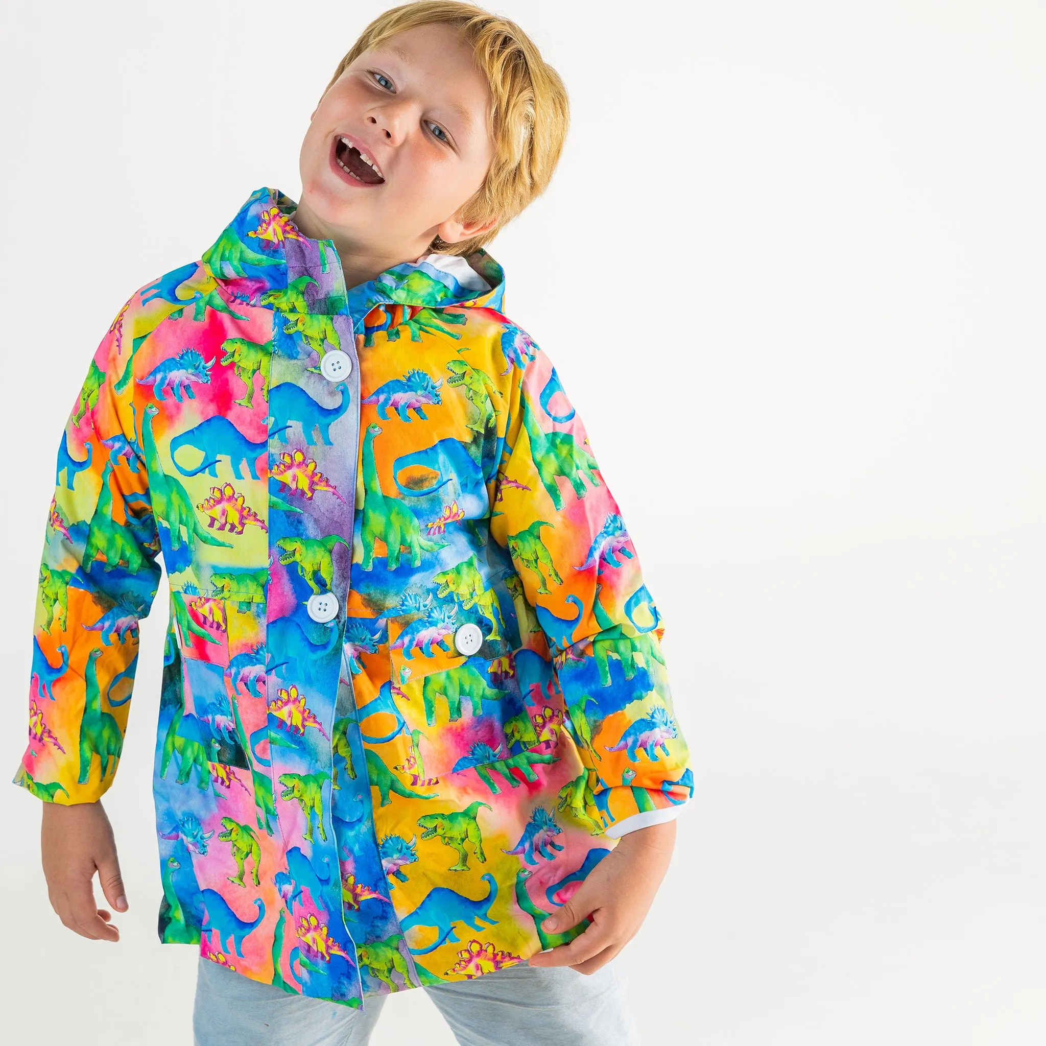 Rainbow-saurus Raincoat