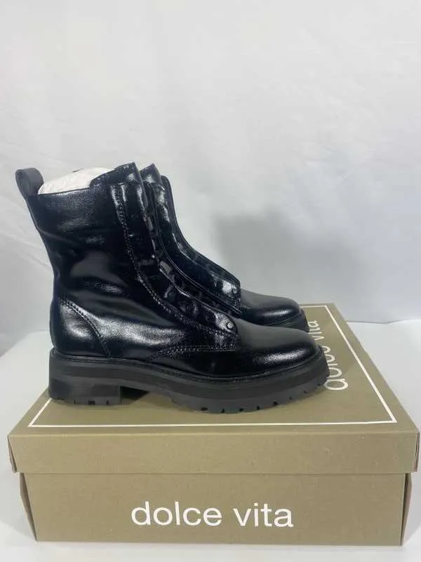 RANIER BOOTS MIDNIGHT CRINKLE PATENT - re:vita