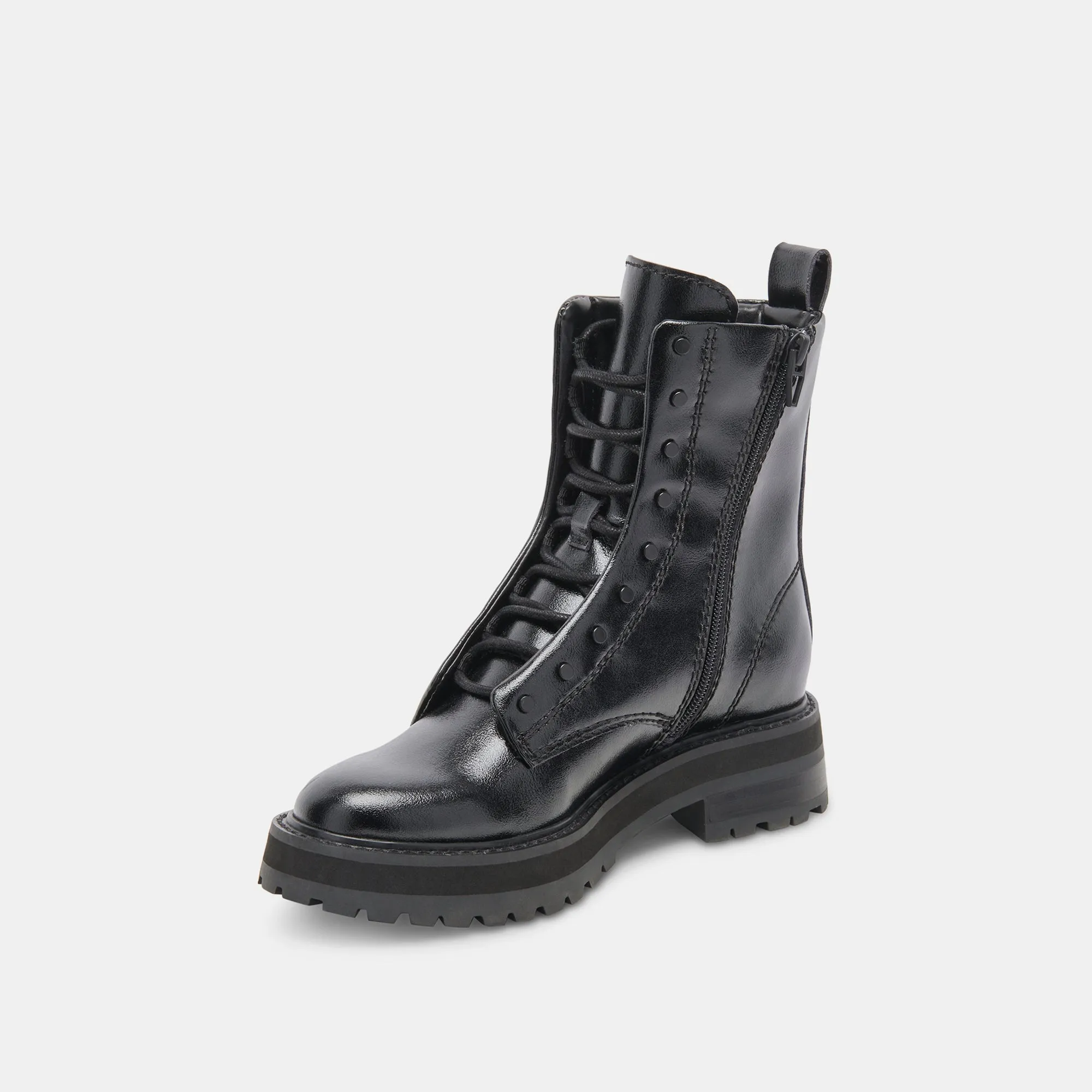 RANIER BOOTS MIDNIGHT CRINKLE PATENT - re:vita